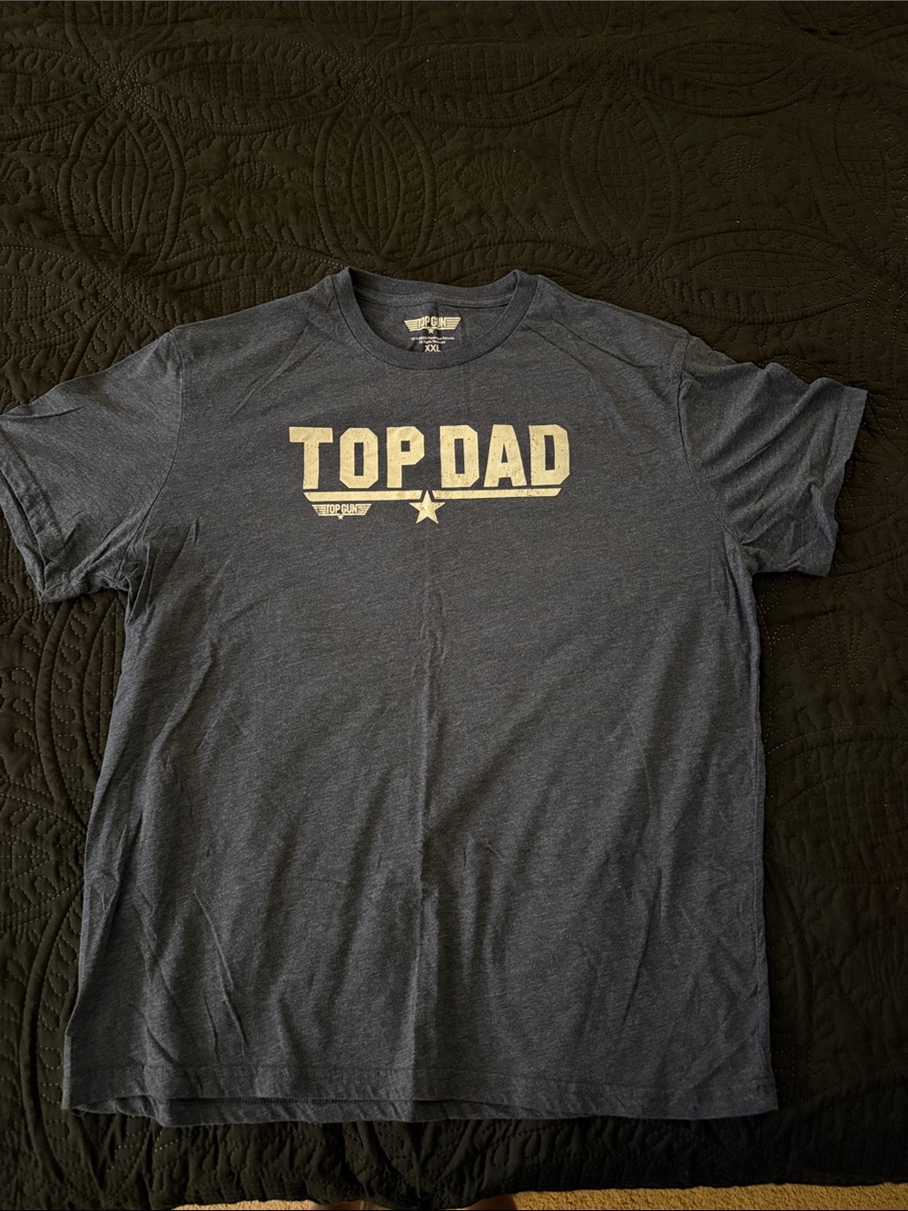 Top Dad Navy Graphic Tee - Kids Shirt
